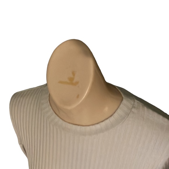 EILEEN FISHER Textured Stretch Rib Crew Neck Top Bone - Picture 5 of 14